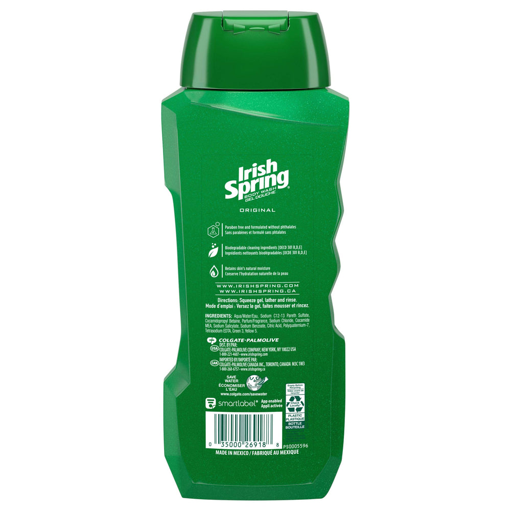 Colgate Irish Spring Original skin-closeup demonstrates skin-friendly cleansing with lasting moisture.