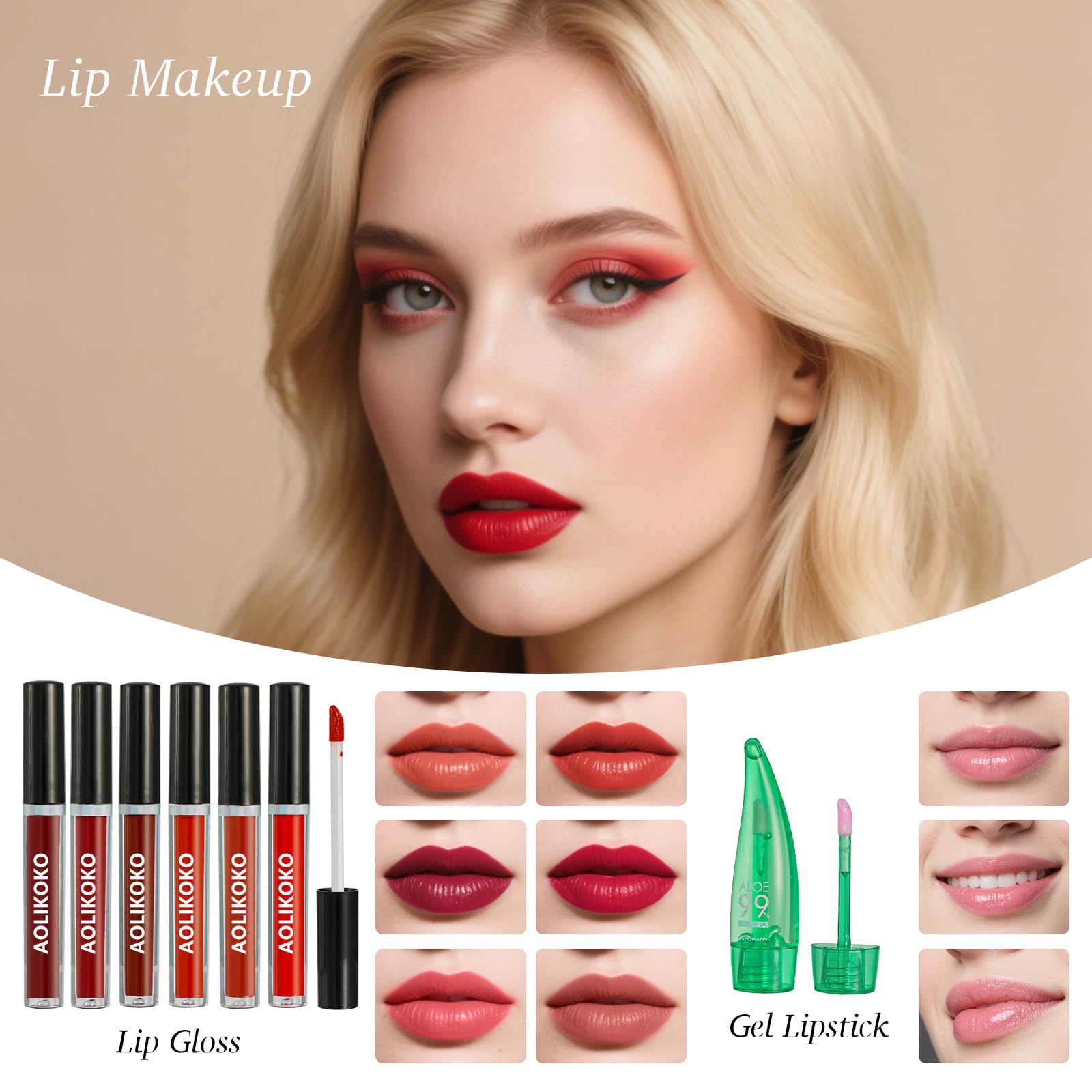 coliusa All-In-One Makeup Kit makeup brushes for precise application and blending