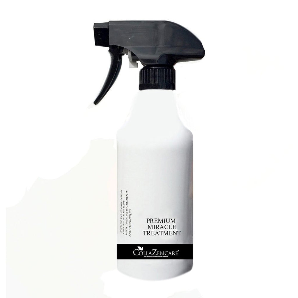 Collazen Care Premium Miracle Treatment 500ml bottle for smoother, silkier hair after washing