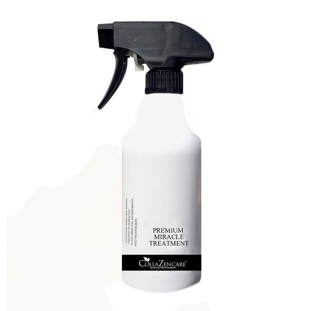 Collazen Care Premium Miracle Treatment 500ml bottle for smoother, silkier hair after washing