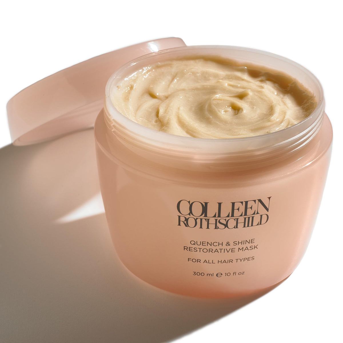 COLLEEN ROTHSCHILD Quench & Shine Mask bottle shown highlighting color-safe hydration