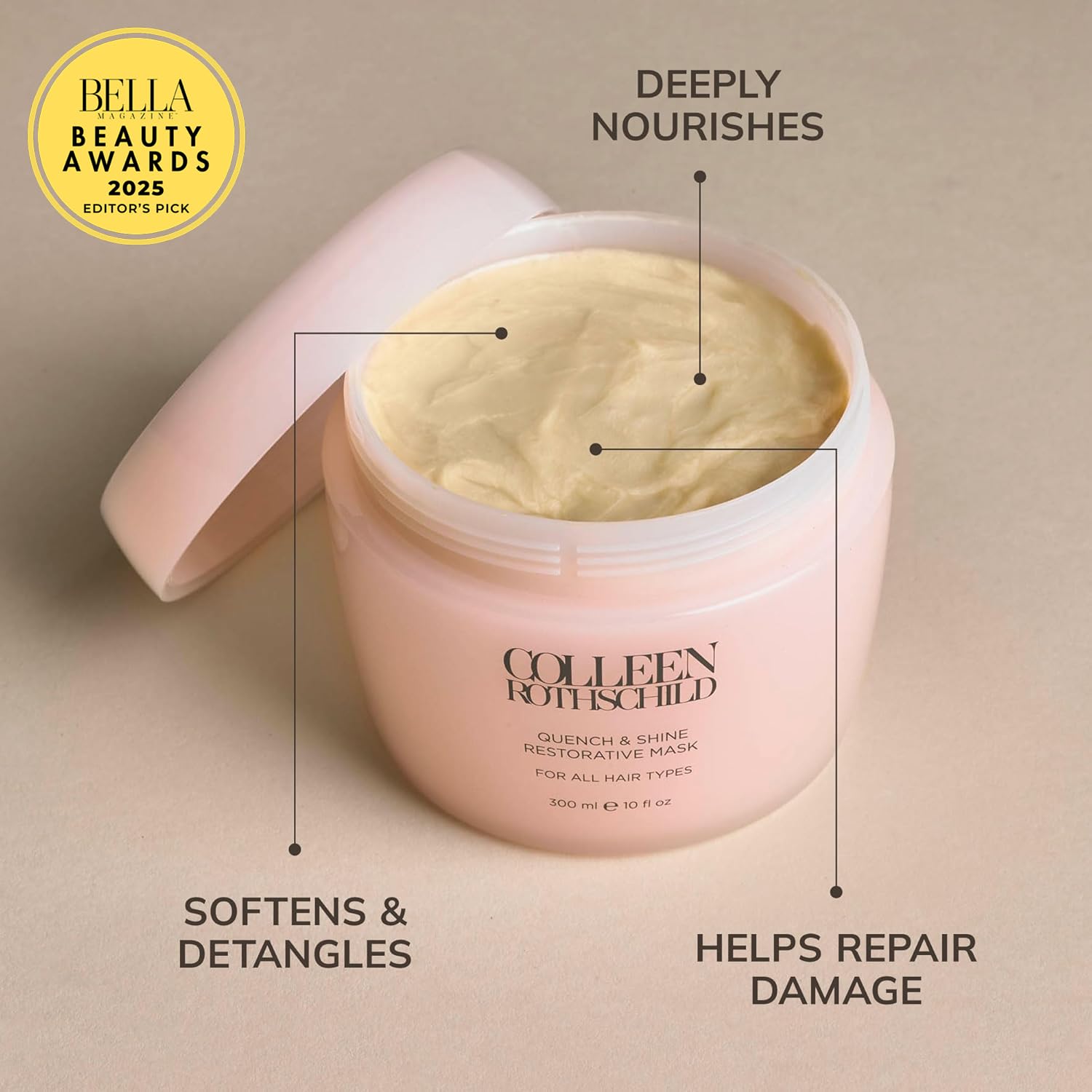 COLLEEN ROTHSCHILD Quench & Shine Mask dispense for easy deep conditioning