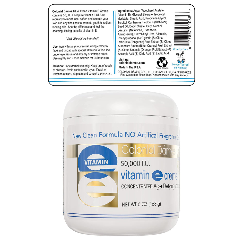 Colonial Dames high-potency formula 50,000 IU highlighted on packaging for informed use.