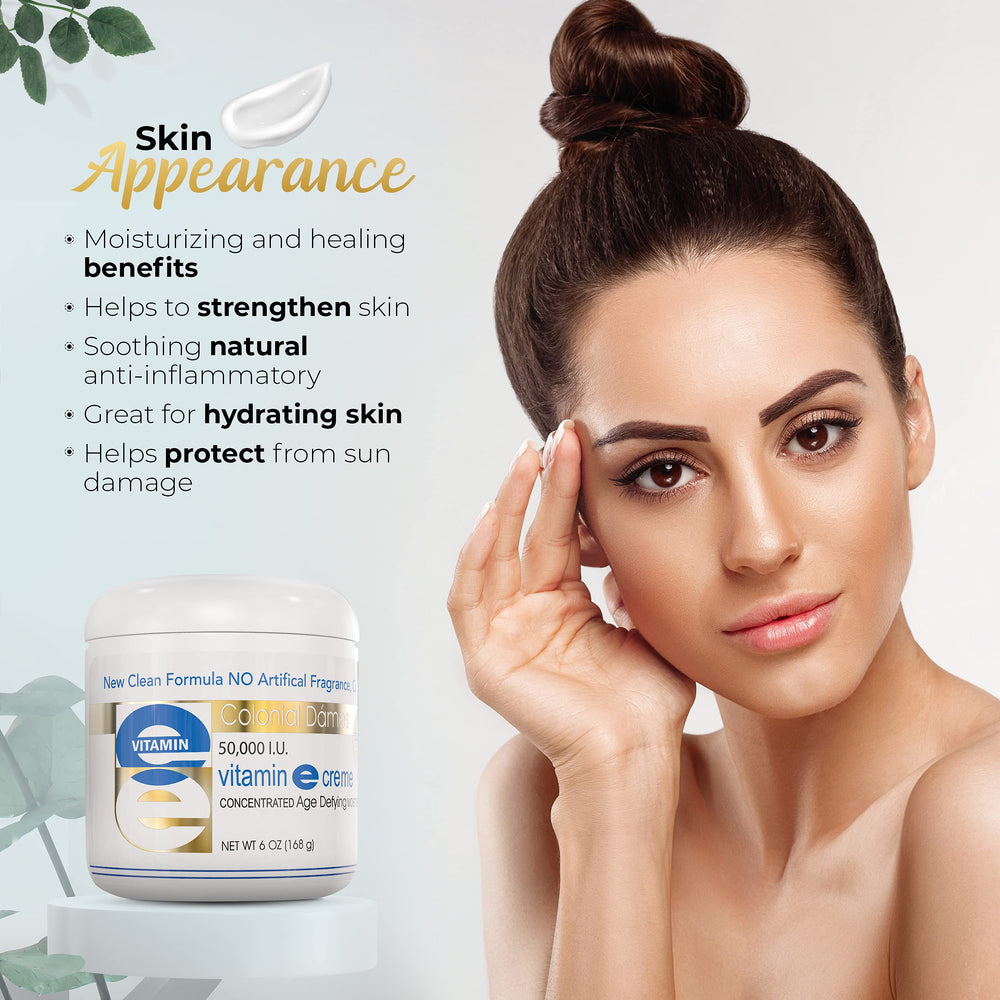 Colonial Dames Vitamin E cream texture closeup highlights rich, creamy sensory experience.