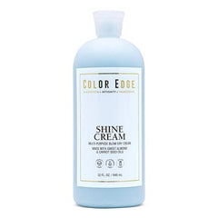 Color Edge Shine Cream bottle showing weightless detangling for effortless styling and shine.