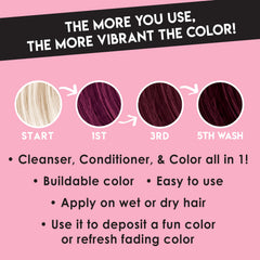 Color Lux Color Cleansing Conditioner Sangria lather closeup enhances color depth with gentle cleansing
