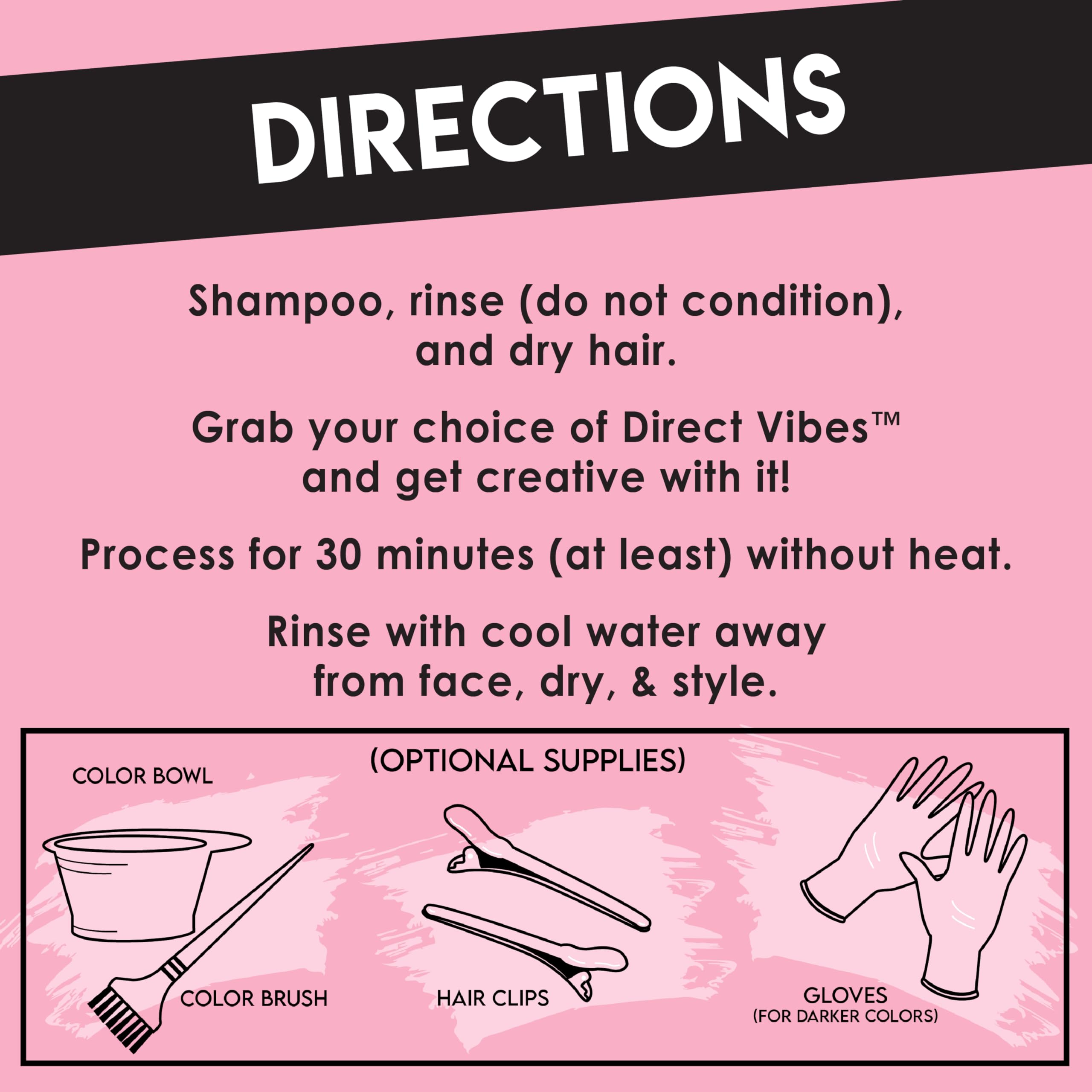 Color Lux Direct Vibes Magenta layered hair close-up shows long-lasting vibrancy.