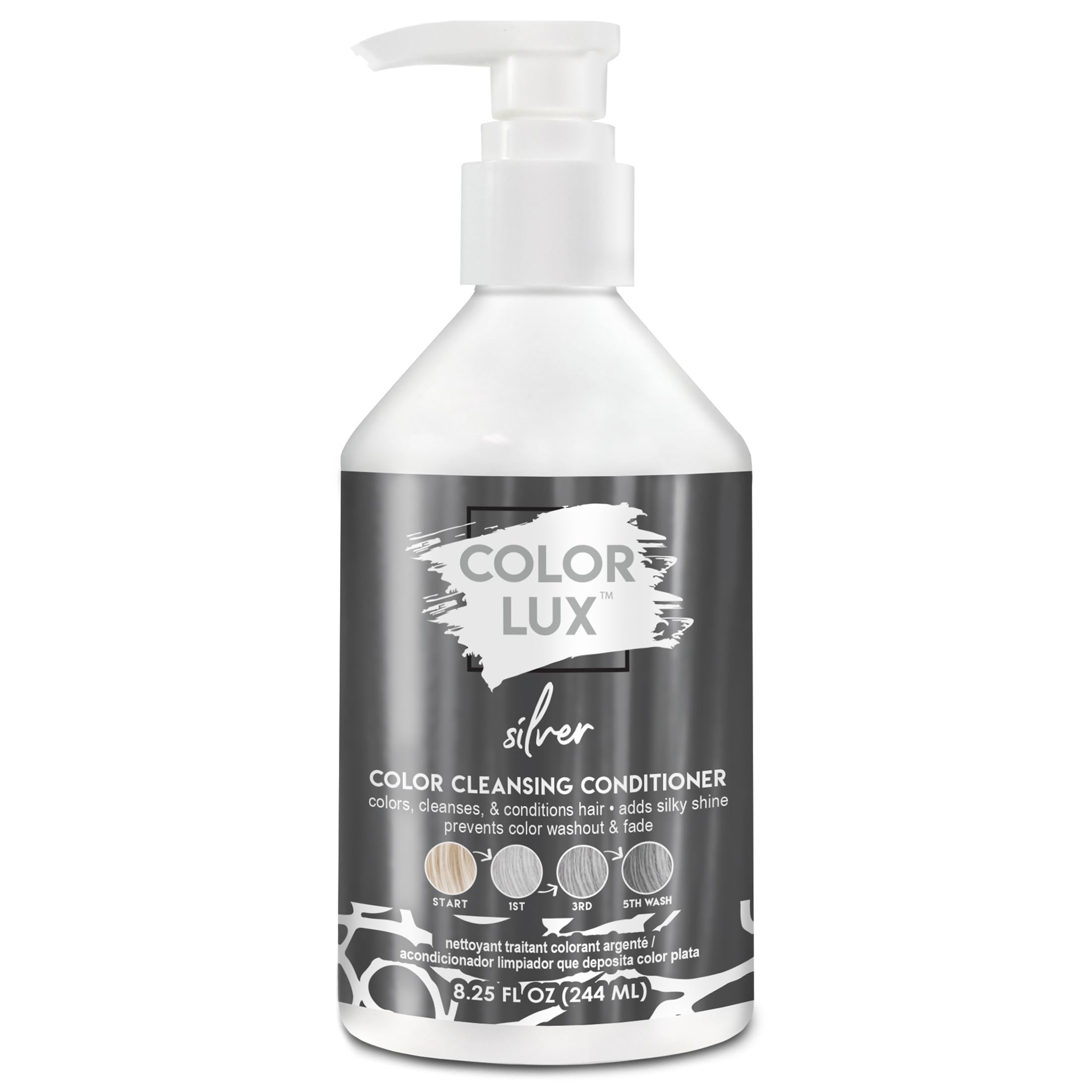 Color Lux Silver cleansing conditioner bottle ready for at-home color refresh.