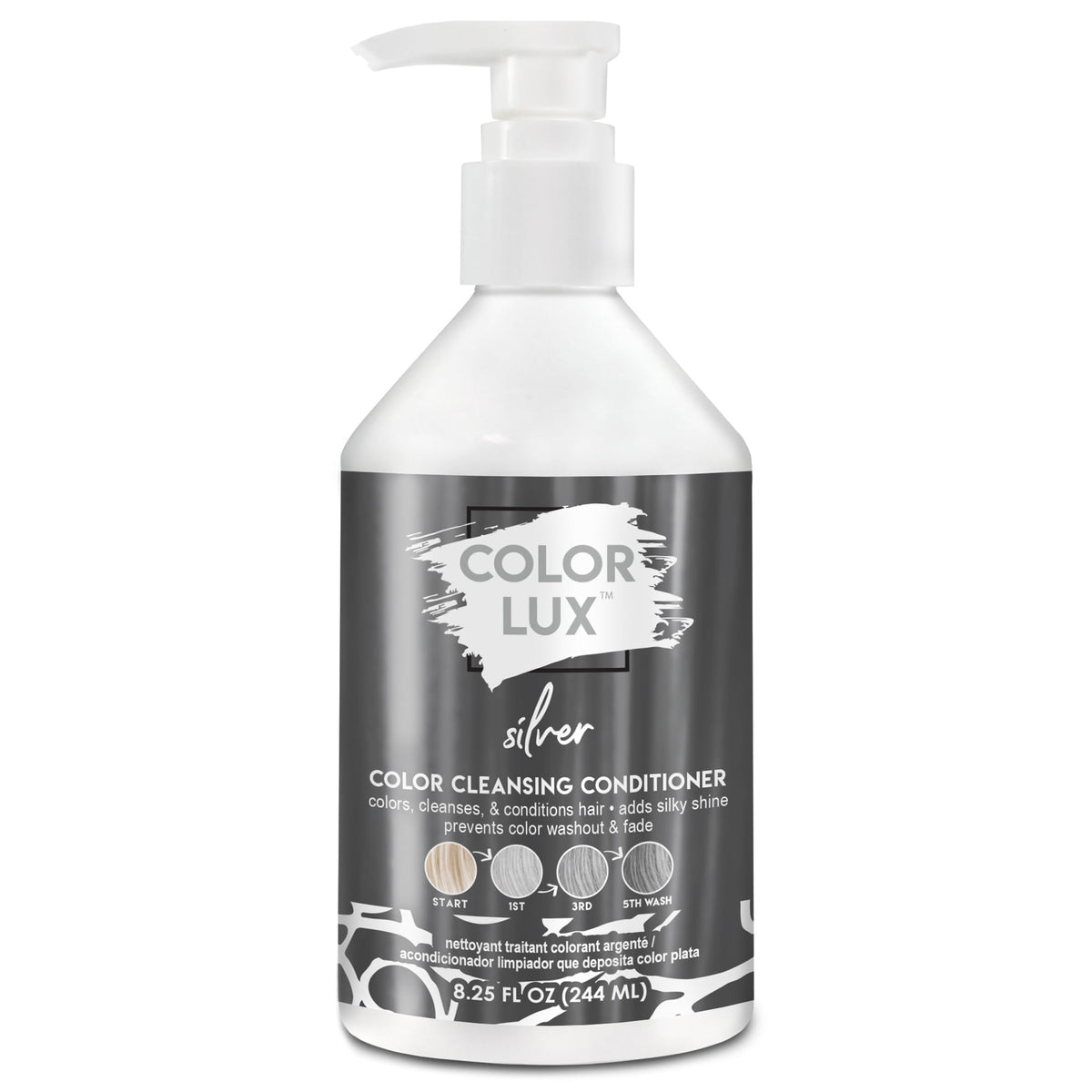 Color Lux Silver cleansing conditioner bottle ready for at-home color refresh.