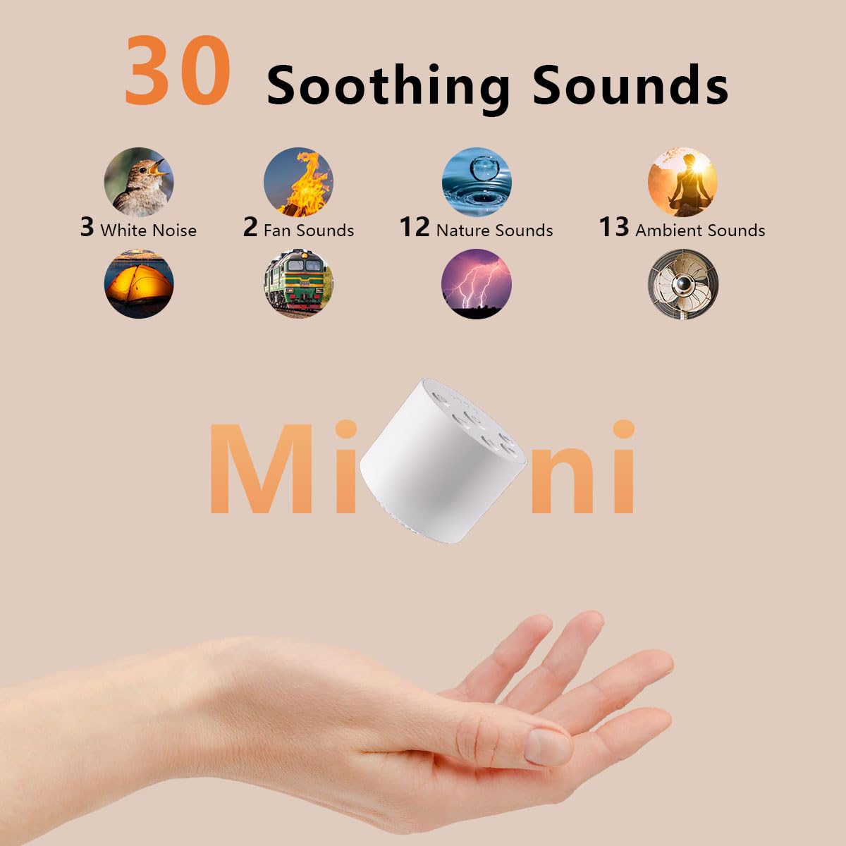 Color Noise portable sleep sound machine with compact design for travel