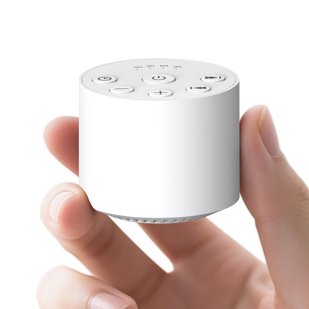 Color Noise sleep sound machine on nightstand for easier bedtime listening