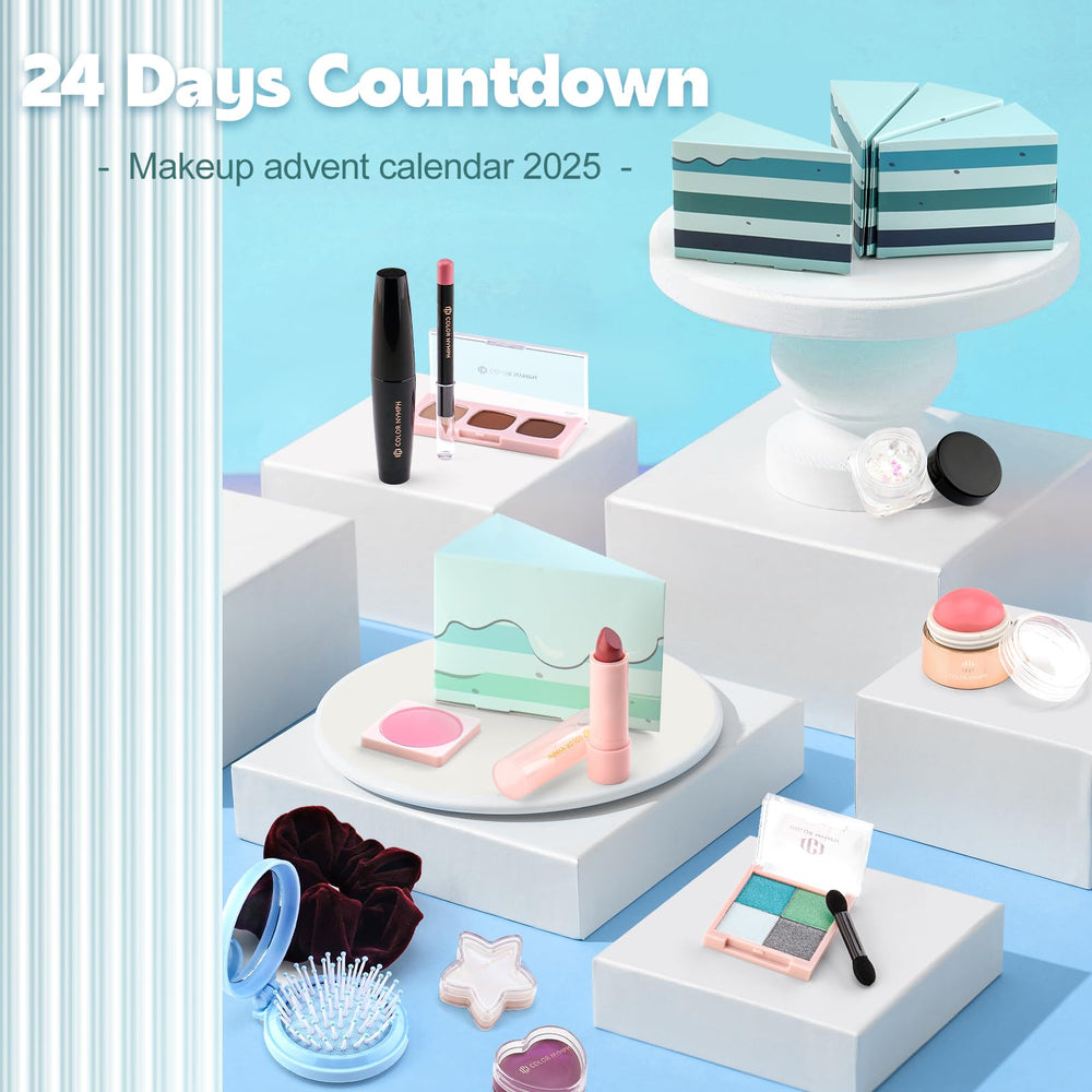 Color Nymph advent calendar lipgloss mascara eyeliner adds daily color options