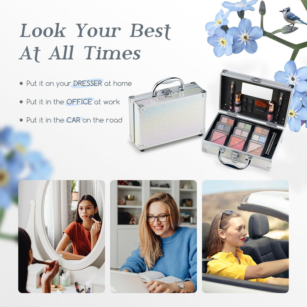Color Nymph beginner makeup kit built-in mirror for on-the-go grooming.