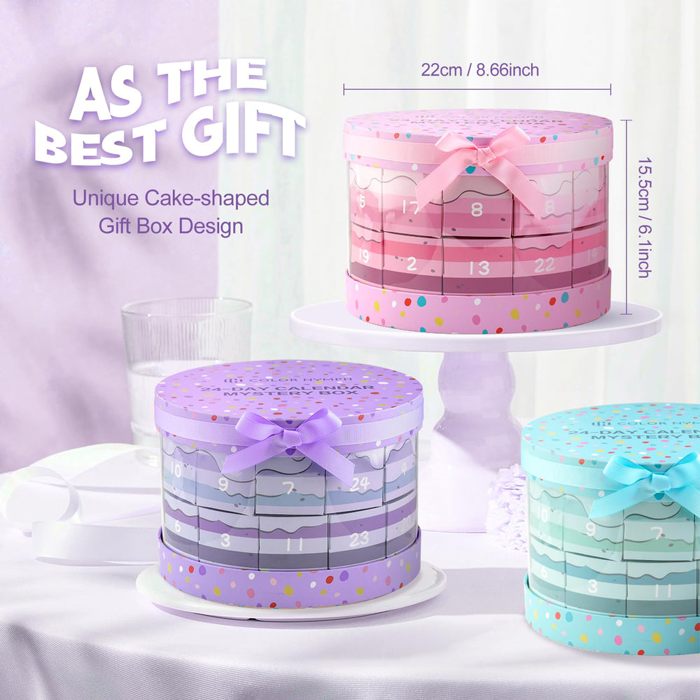 Color Nymph numbered compartments, enabling a playful daily reveal through the holiday season.