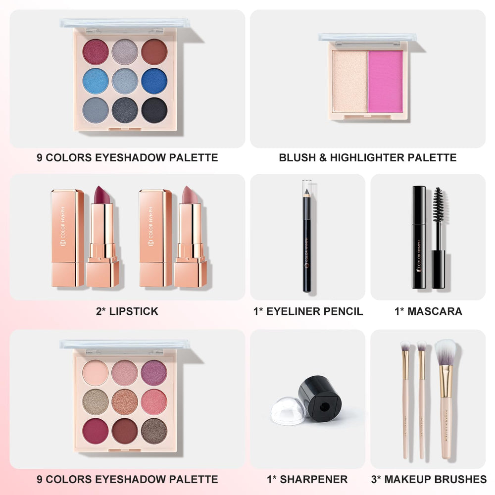 Color Nymph eyeshadow palette close-up with soft neutrals for day-to-night looks