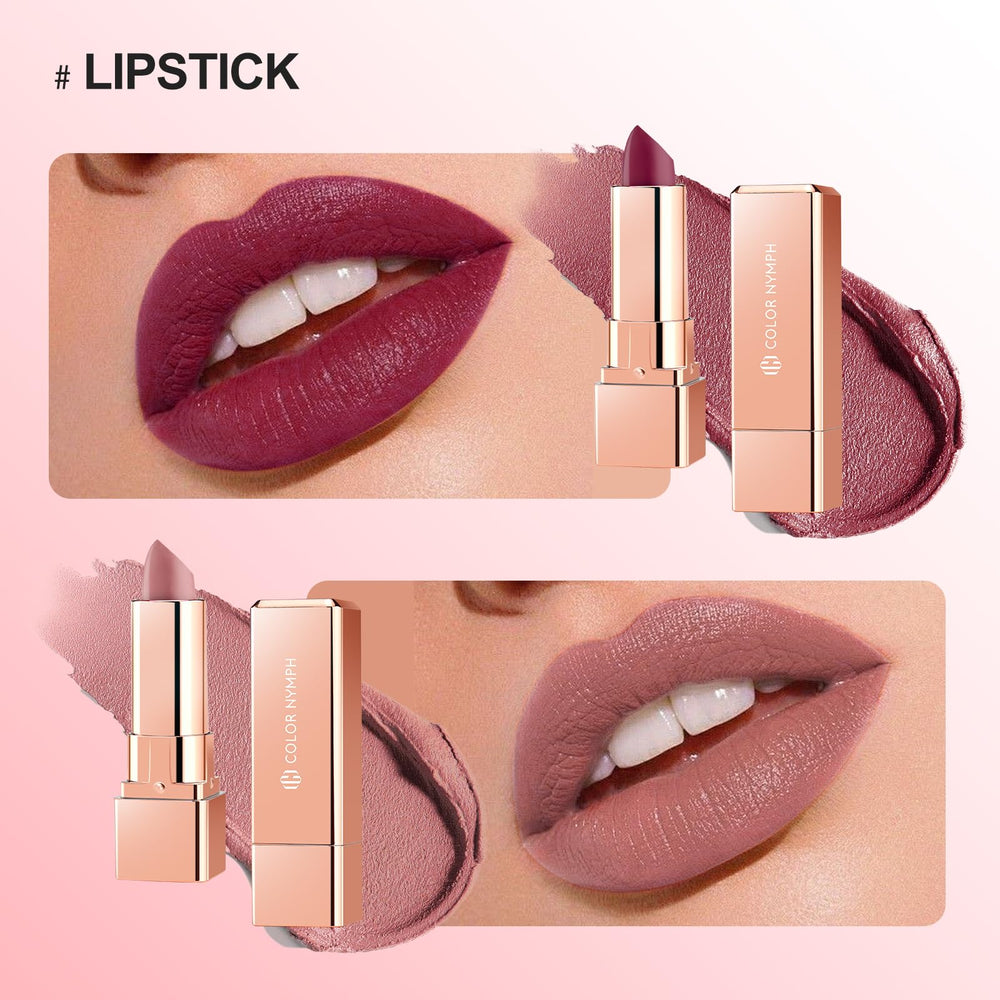 Color Nymph lipstick swatch for smooth color and everyday lip care