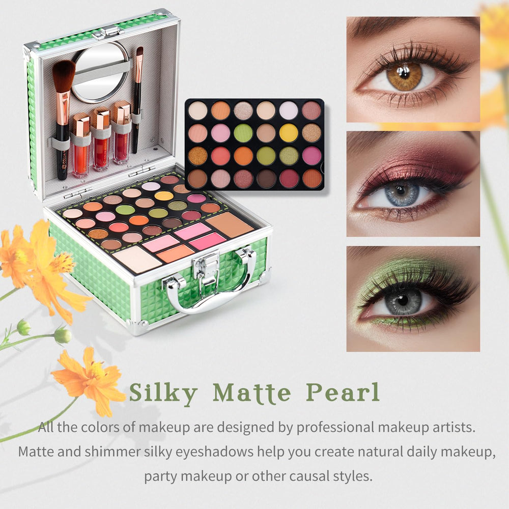 Color Nymph makeup brushes with mirror enable precise on-the-go application.