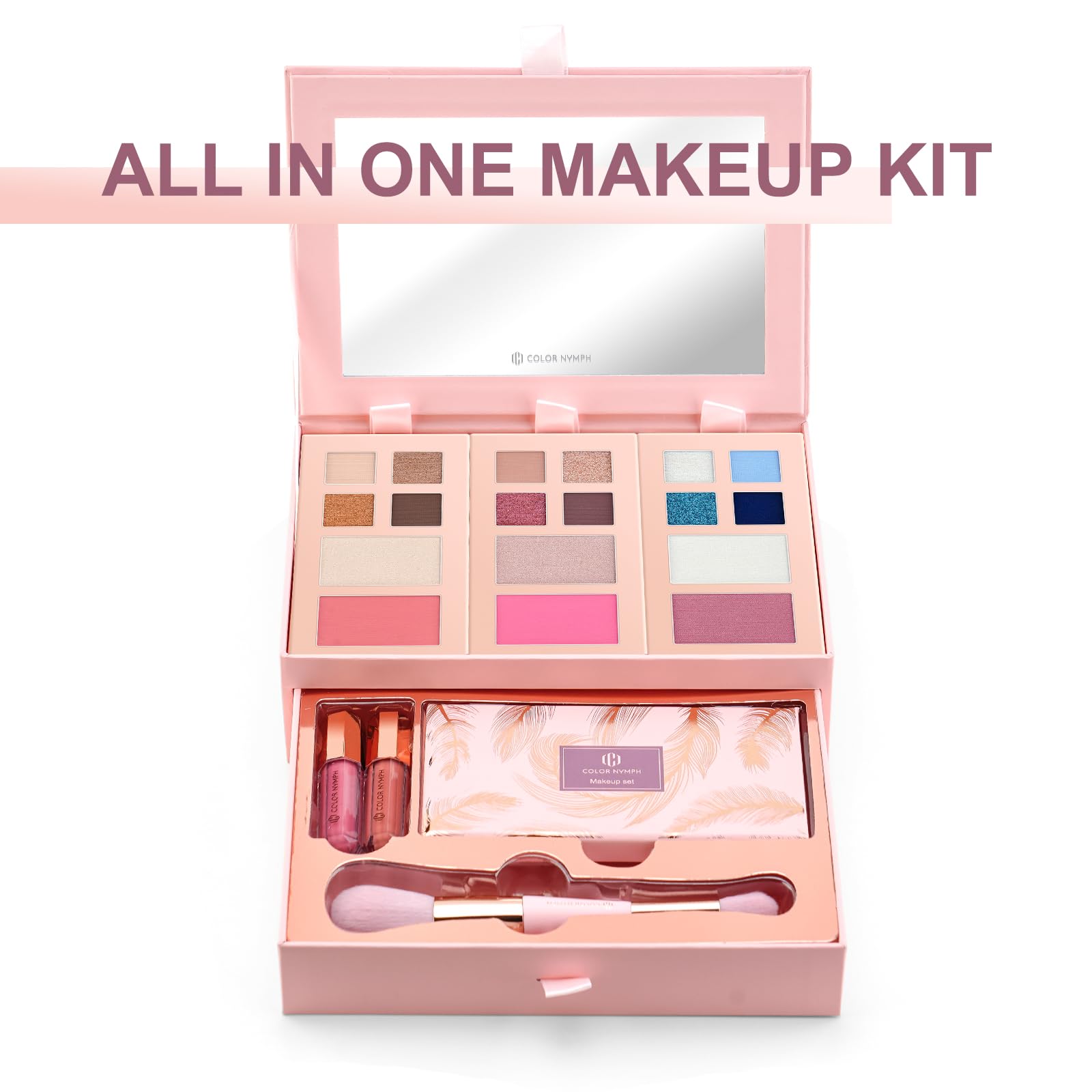 Color Nymph pink eyeshadow trio ready for day-to-night looks