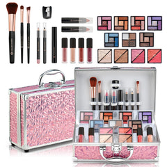 Color Nymph starter kit train case closed for portable storage and travel.
