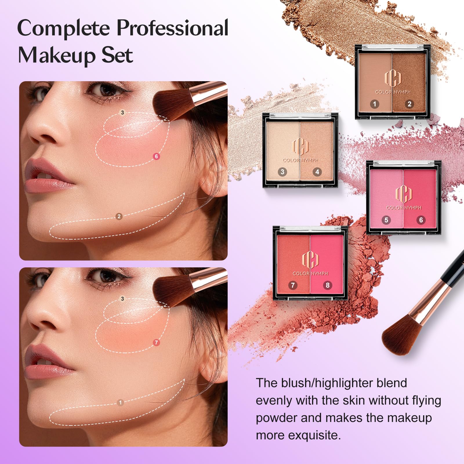 Color Nymph train-case-open-makeup-trays highlights organized compartments for on-the-go makeup sessions