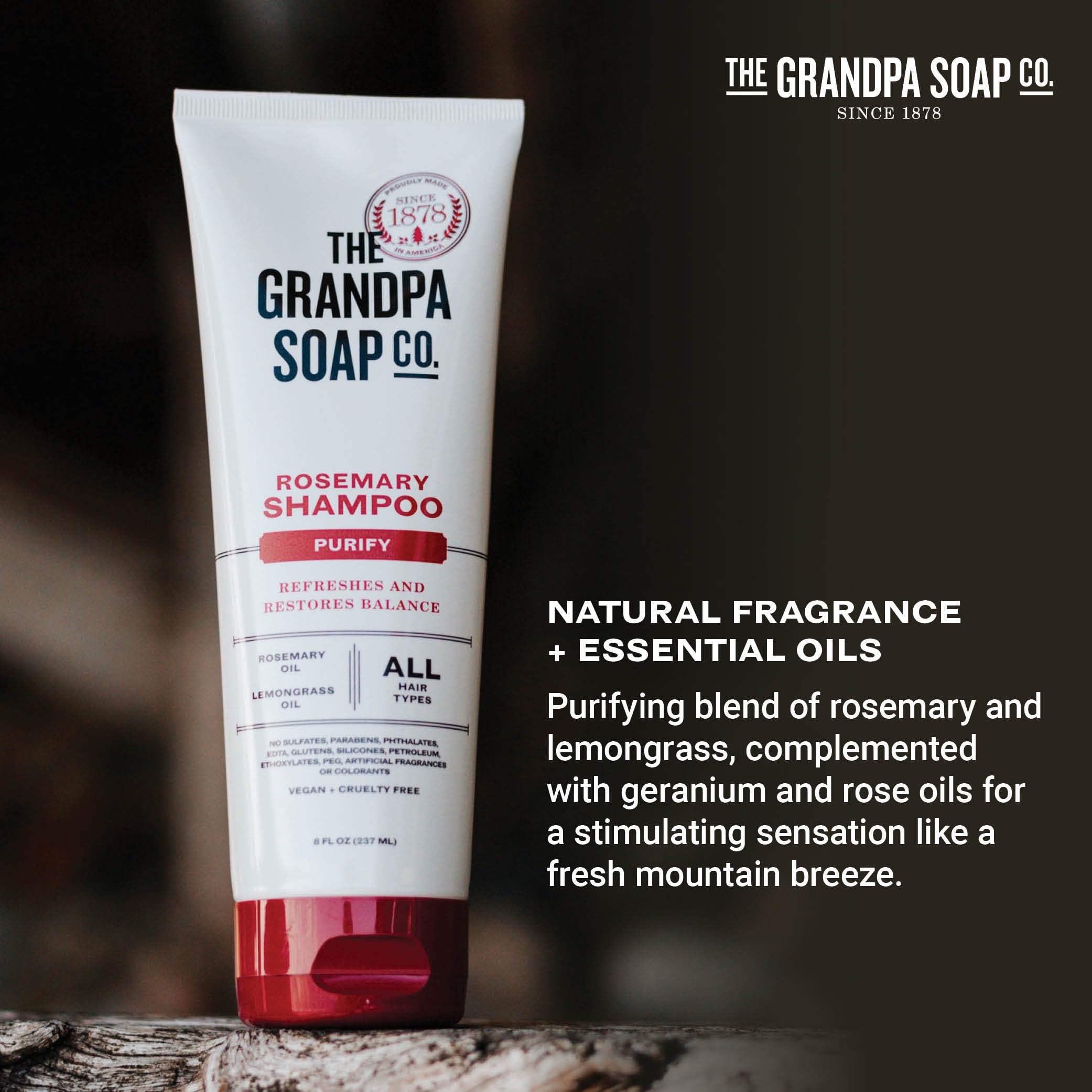 Color-safe shampoo pairs well with Rose Clay Conditioner for balanced moisture.