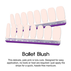 Color Street Ballet Blush strips applied on nails for a smooth look