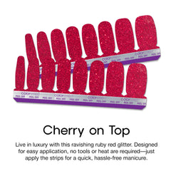 Color Street Cherry on Top application demonstrates easy peel and apply