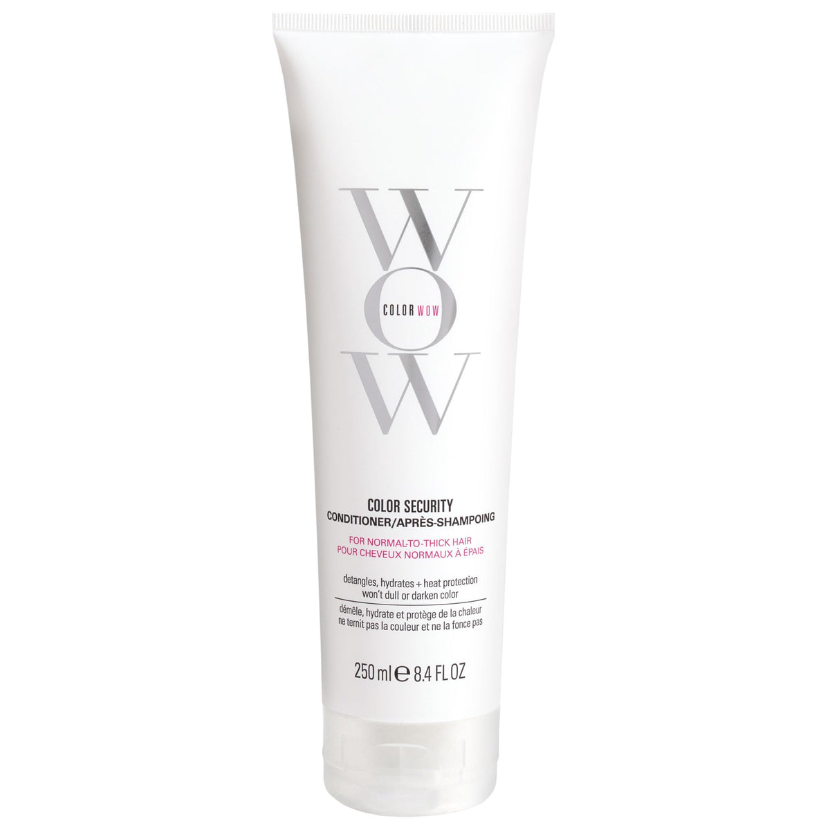 COLOR WOW Color Security Conditioner bottle pour highlighting color-safe hydration