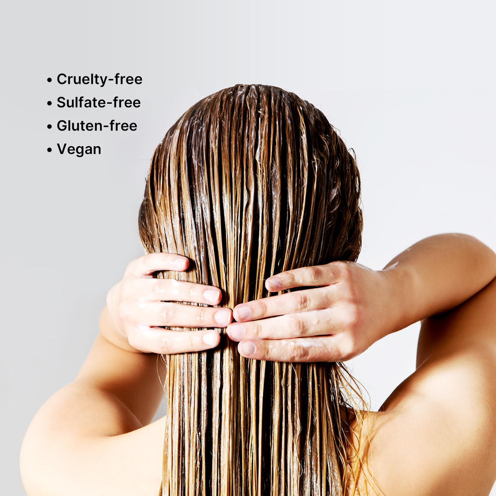 COLOR WOW Color Security Conditioner silky hair close-up shows detangling potential