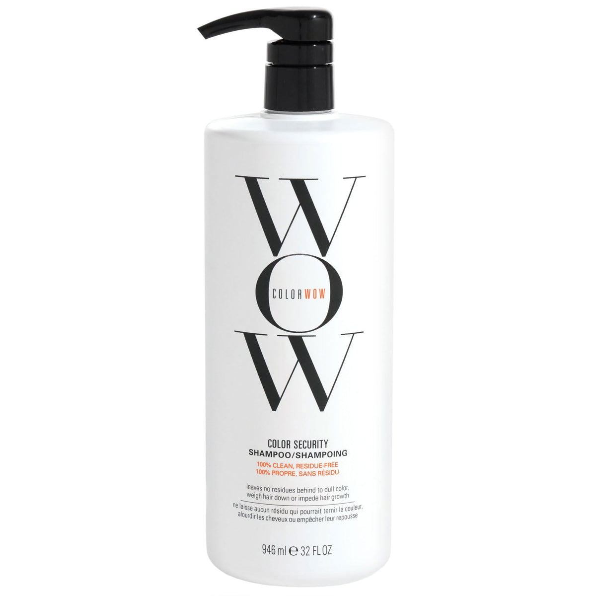 COLOR WOW Color Security Shampoo bottle showing color-safe cleanse for vibrant hair.
