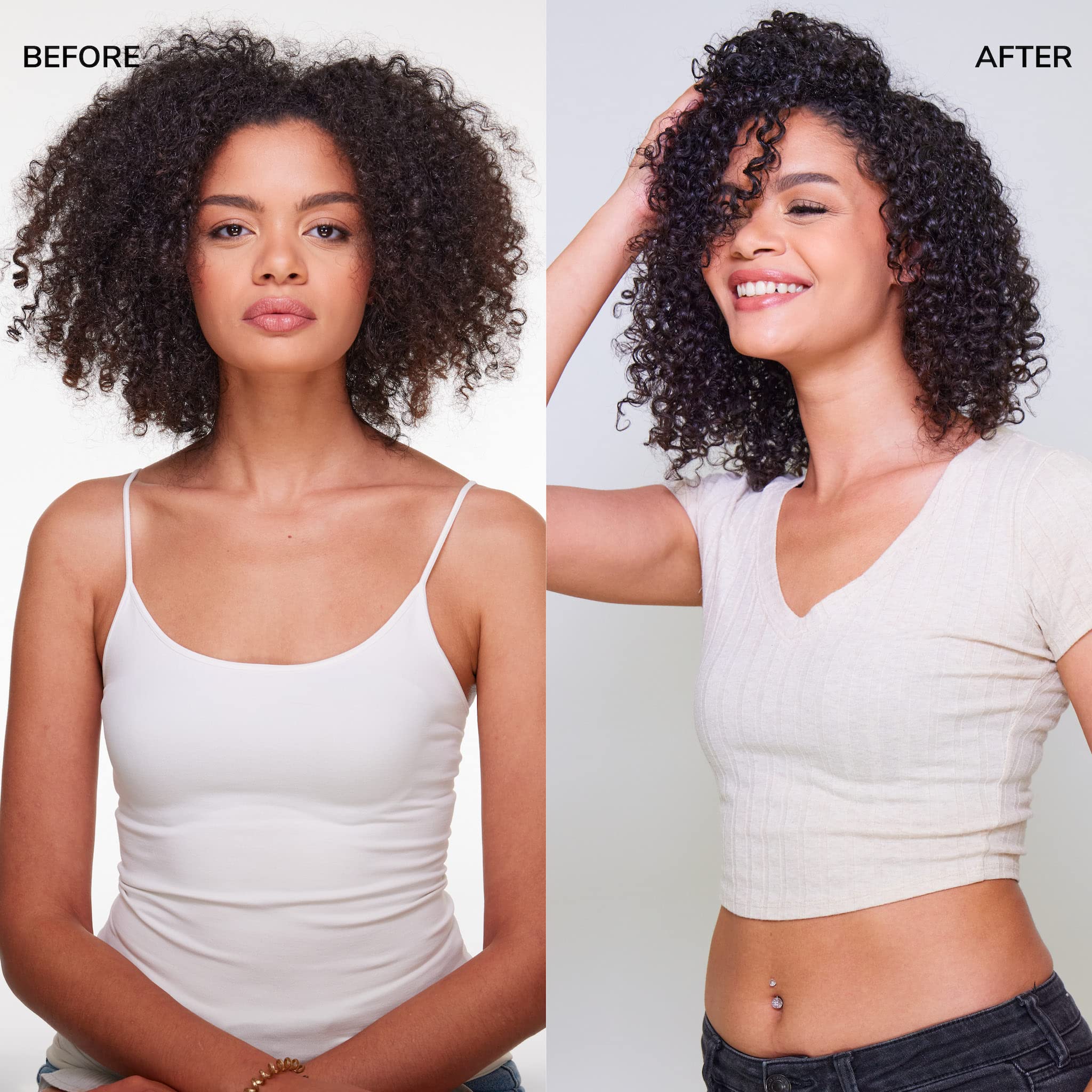 COLOR WOW Curl Wow Shook bottle closeup showing smoothing oils for glossy hair