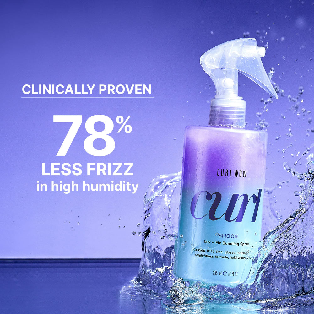 COLOR WOW Curl Wow Shook action shot demonstrates shake-to-activate bi-phase formula