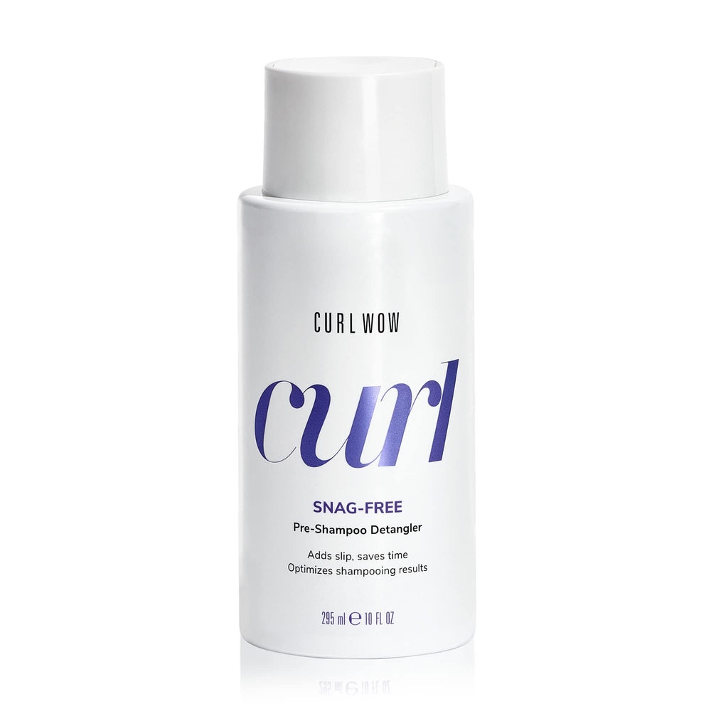 COLOR WOW Curl Wow Snag-Free Pre-Shampoo Detangler bottle front promoting slip before washing
