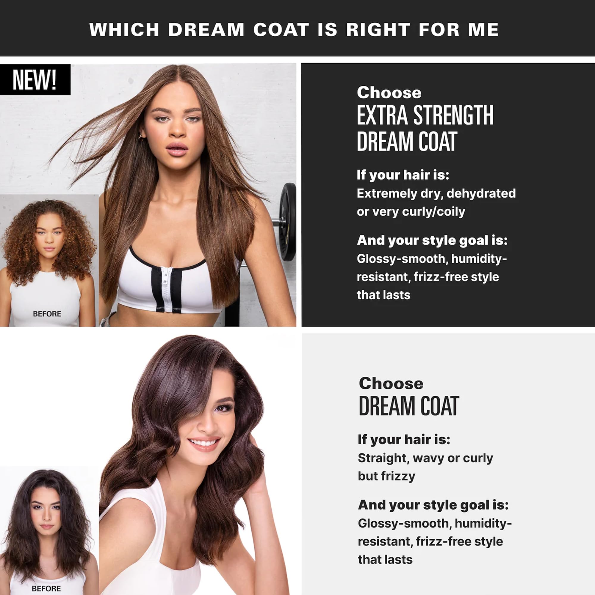 COLOR WOW Dream Coat protects hair from heat while styling with tools.