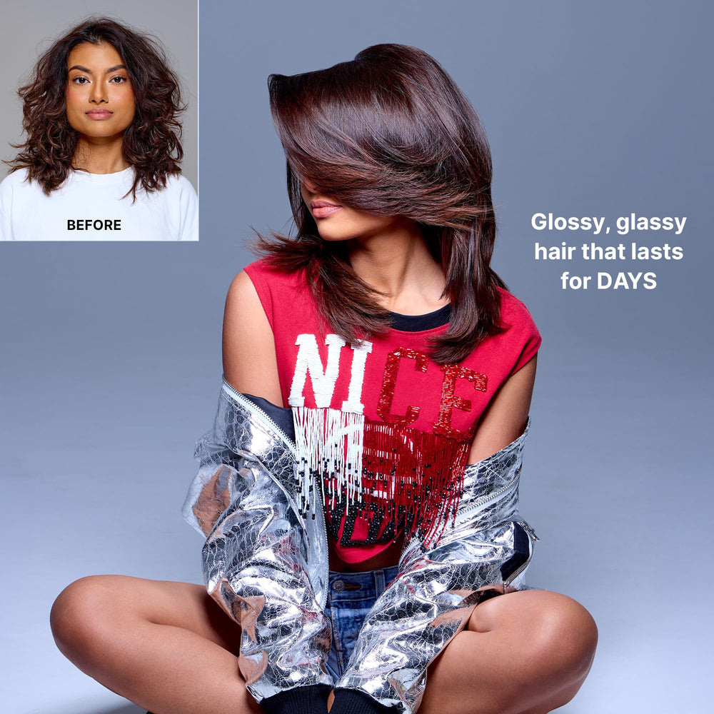 COLOR WOW Dream Coat heat-activated activation shows long-lasting frizz control.