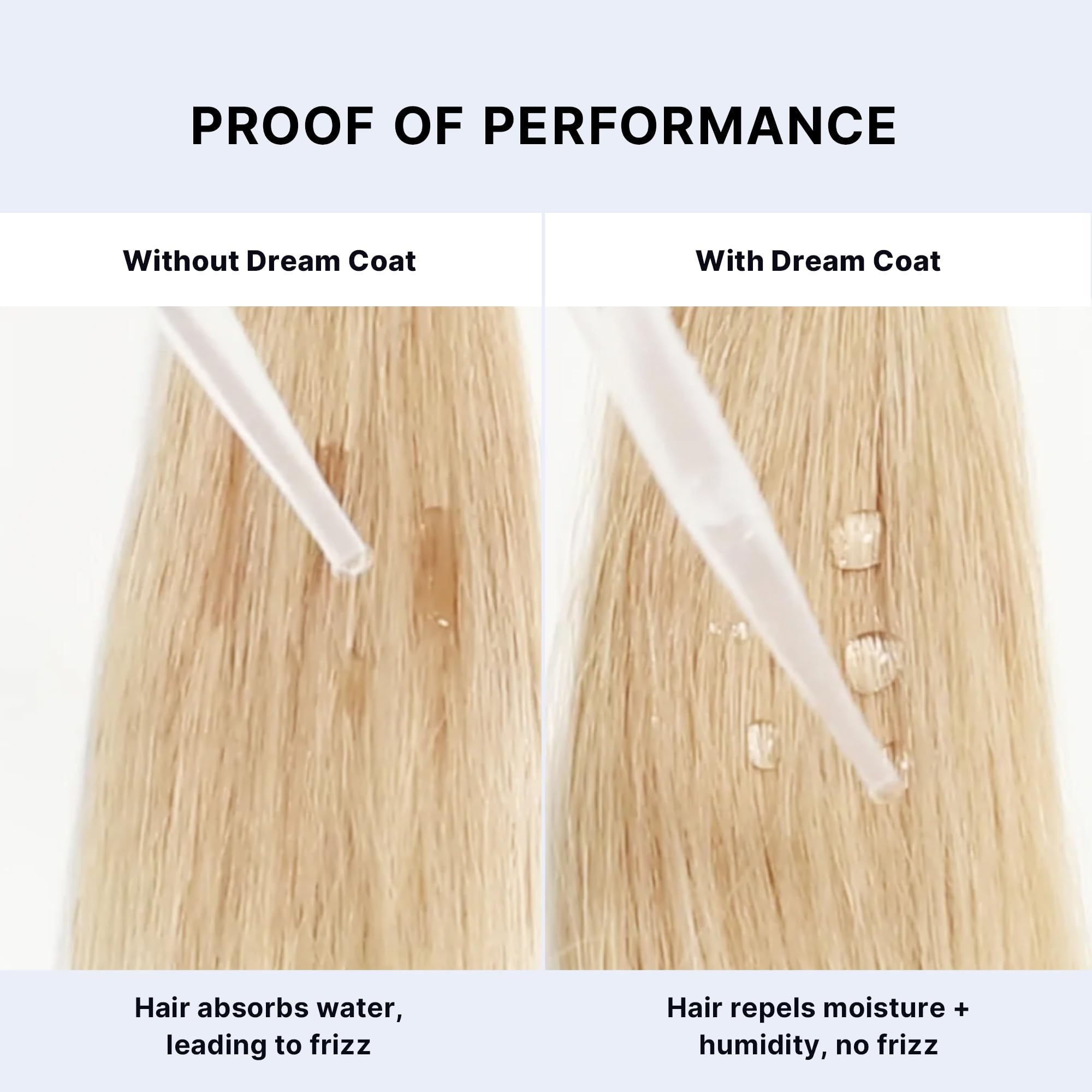 COLOR WOW Dream Coat spray dispense captured mid use demonstrating a lightweight moisture barrier