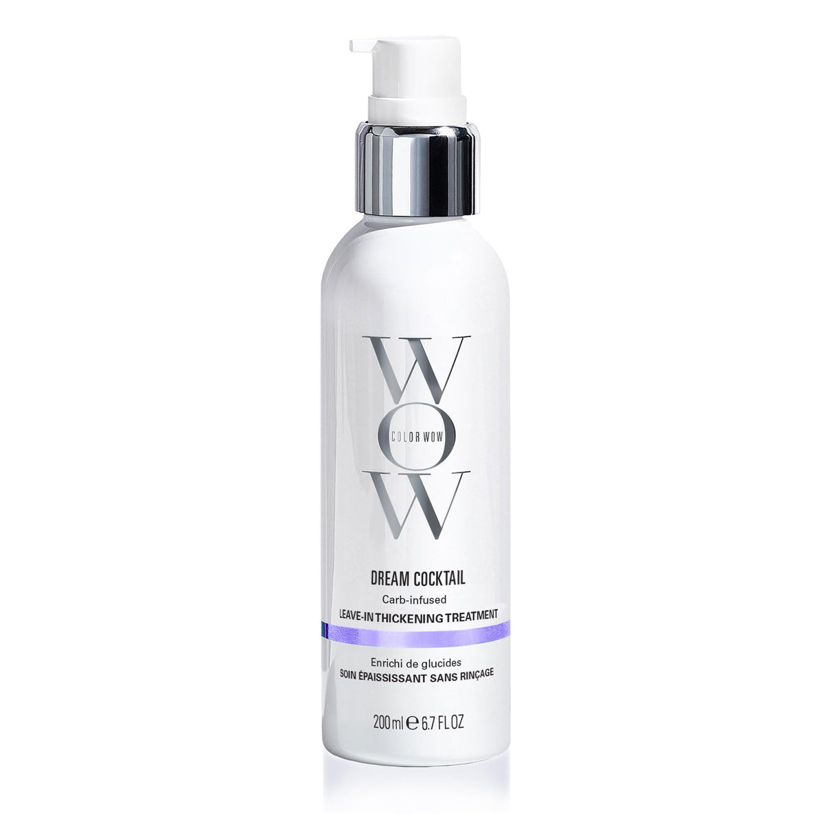 COLOR WOW Dream Cocktail bottle showing the lightweight leave-in formula for thicker hair.