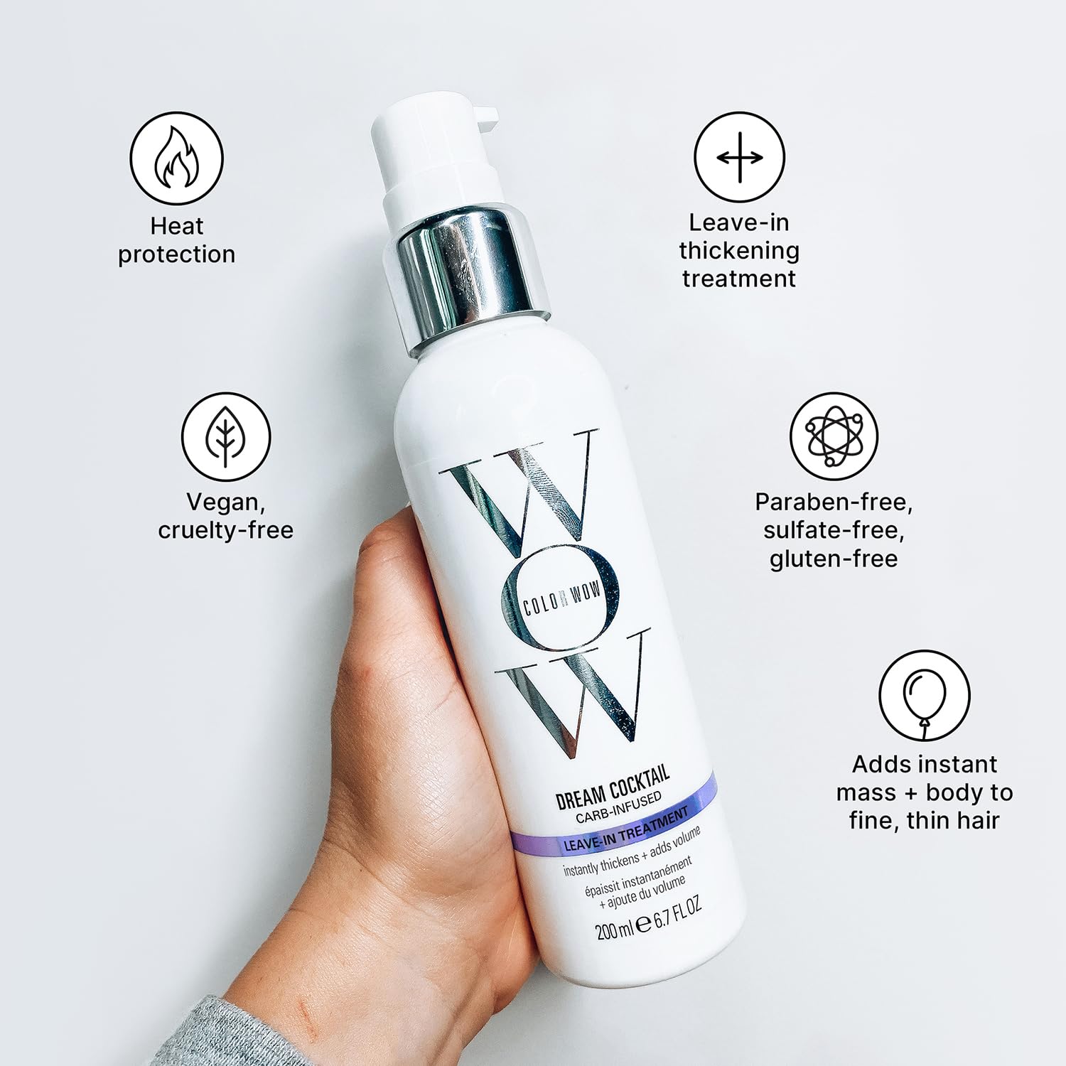 COLOR WOW Dream Cocktail packaging highlights premium, performance-focused haircare.