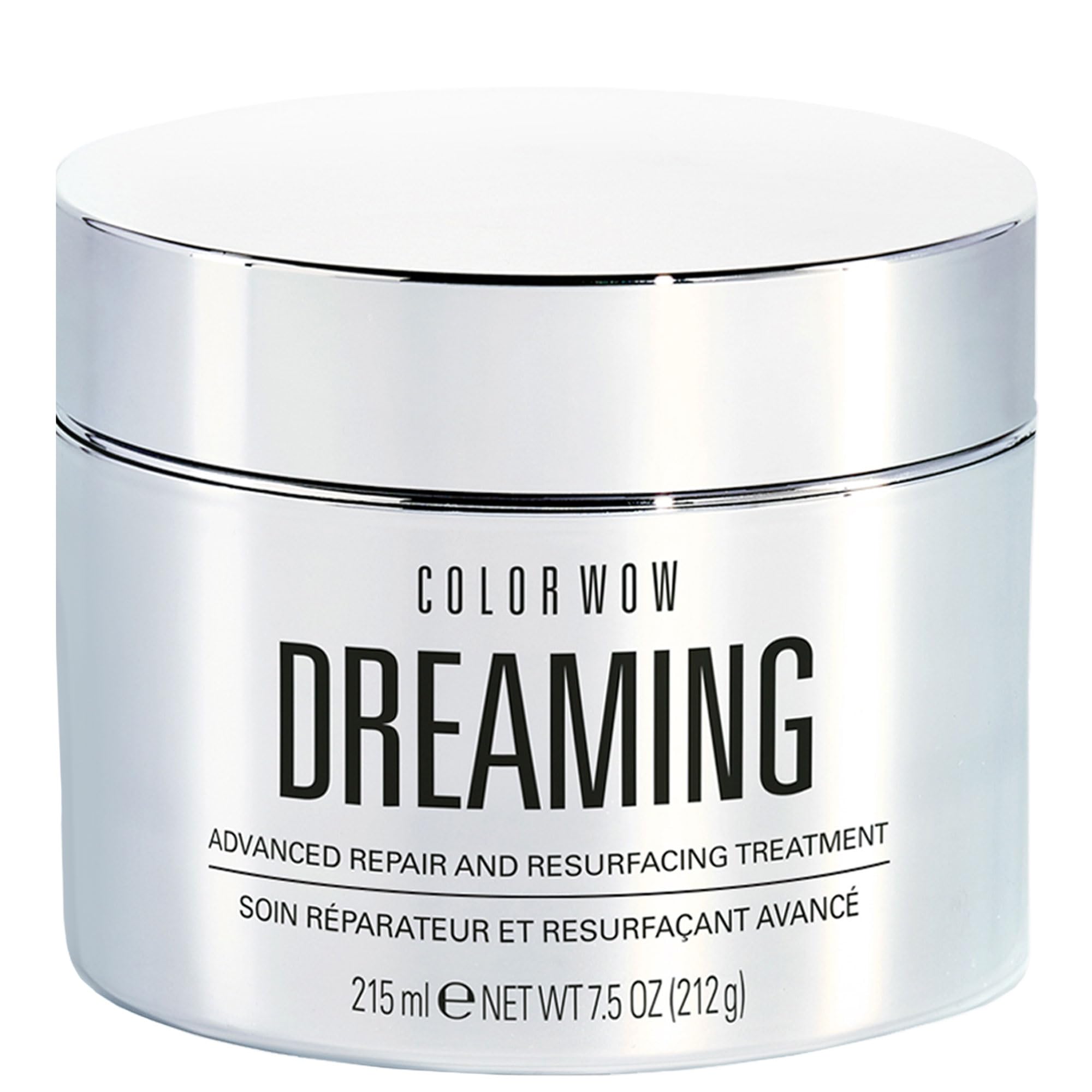 color wow dreaming advanced repair bottle for at-home smoothing and frizz repair.