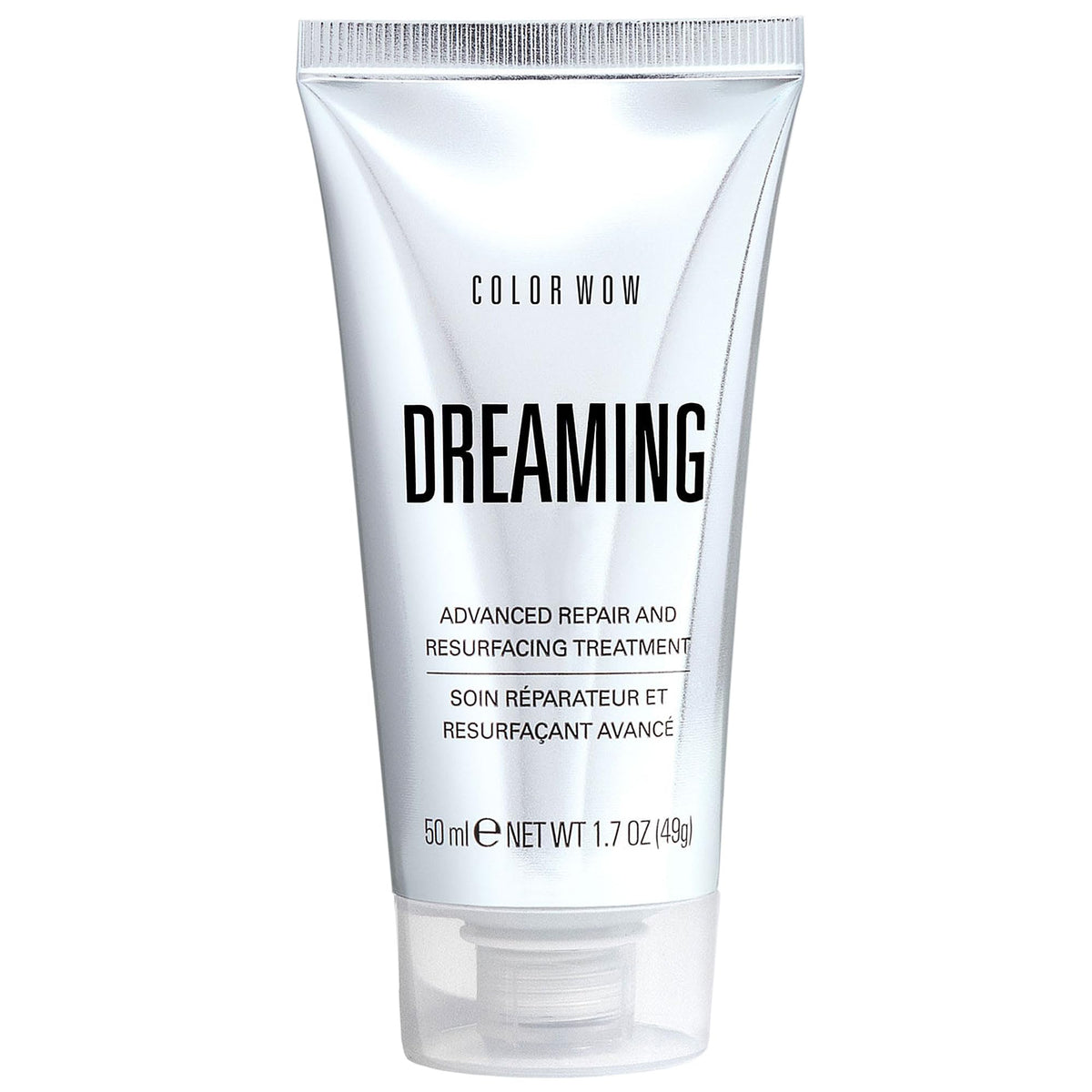 COLOR WOW Dreaming Advanced Repair reveals glassy, silky hair with reduced frizz.