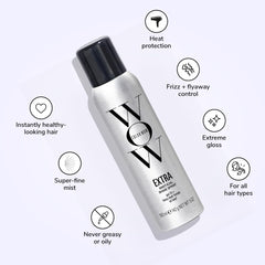 COLOR WOW Extra Mystical Shine Spray mist delivers instant gloss and radiance.