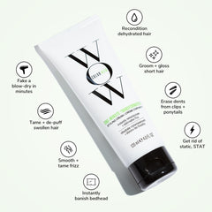 COLOR WOW One Minute Transformation cream application highlights instant absorption and smoothing.