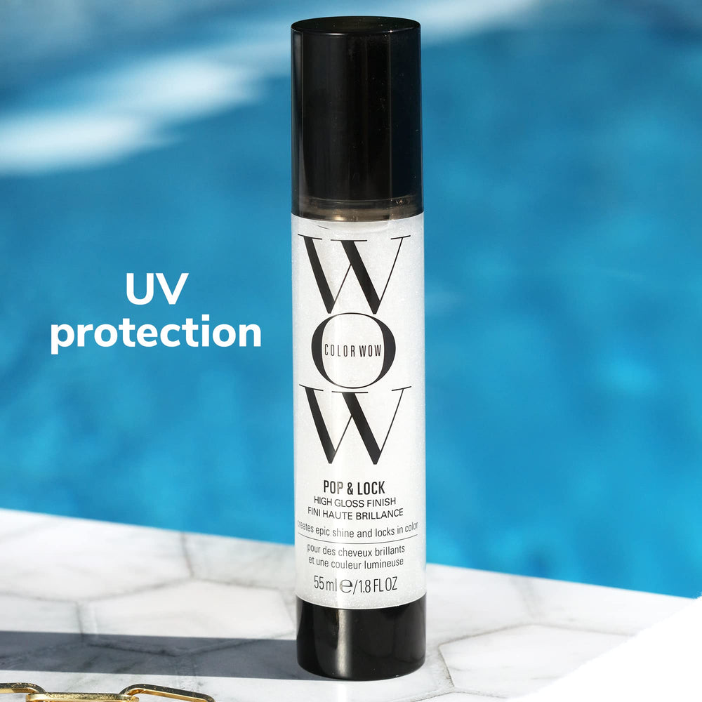 COLOR WOW Pop Lock on dry hair seals split ends with radiant gloss