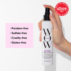 COLOR WOW Raise the Root damp-to-dry usage demonstrates versatile styling for any day.