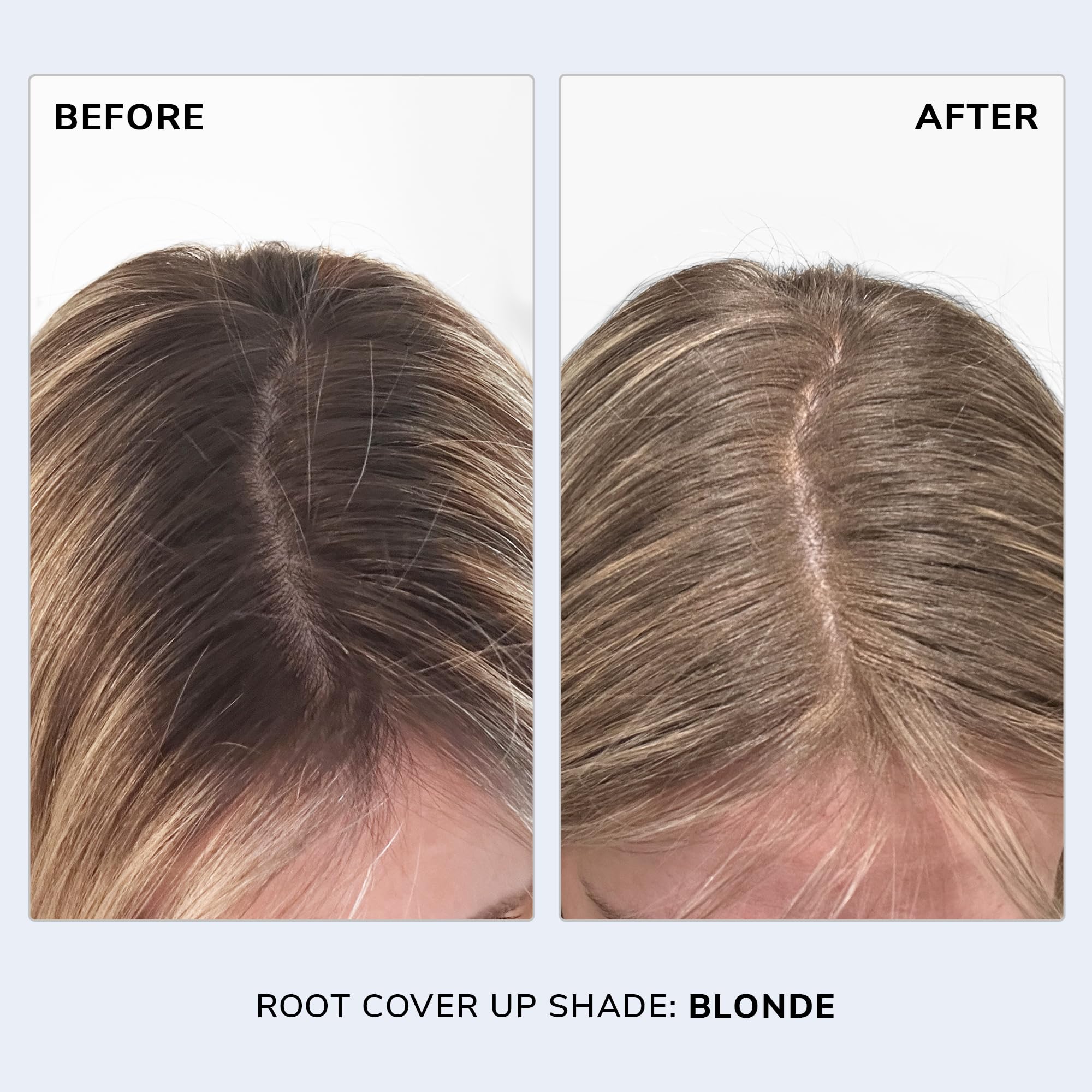 COLOR WOW Root Cover Up Blonde powder in use for precise application and mess-free touch-ups.