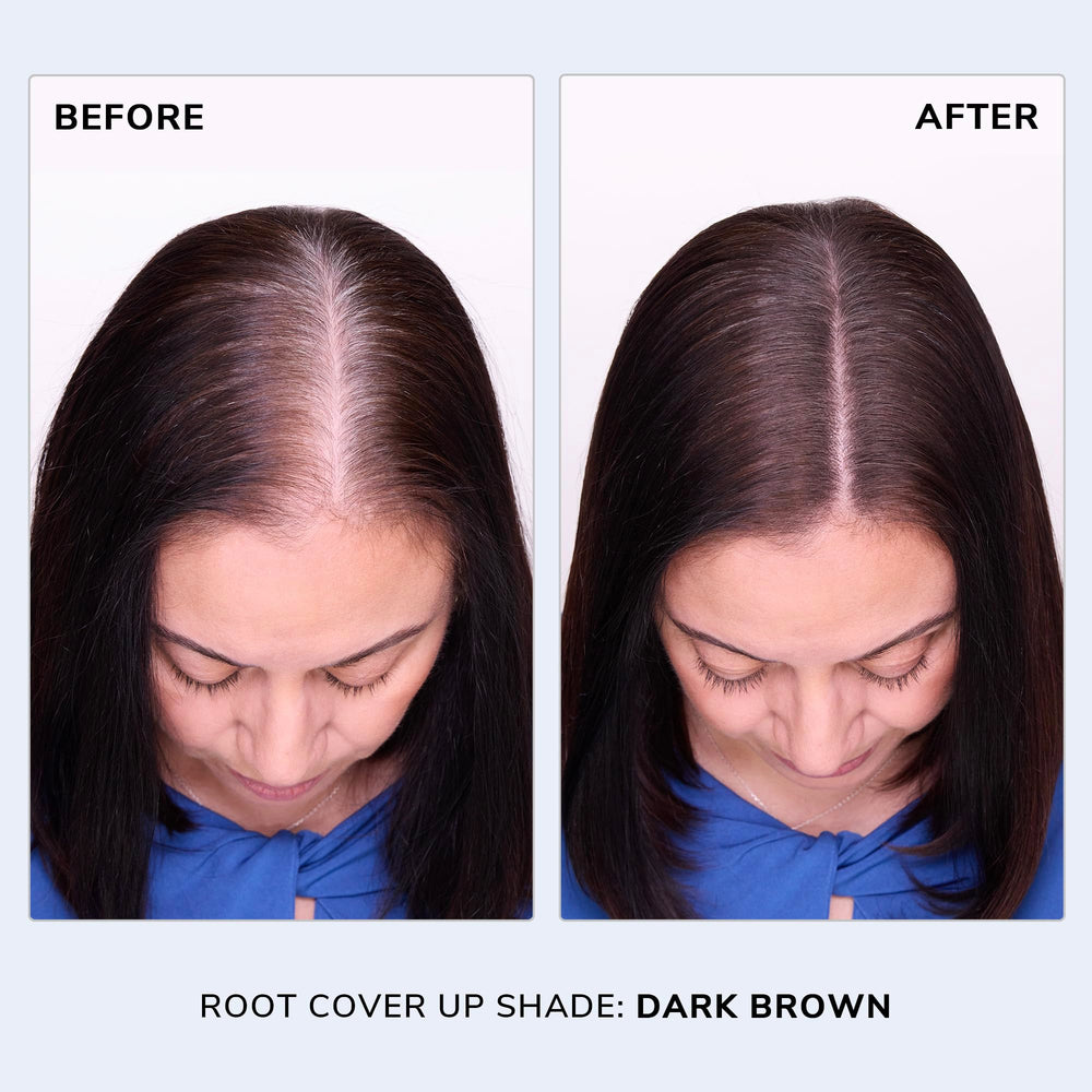 COLOR WOW Root Cover Up dark brown applicator brush enables precise application