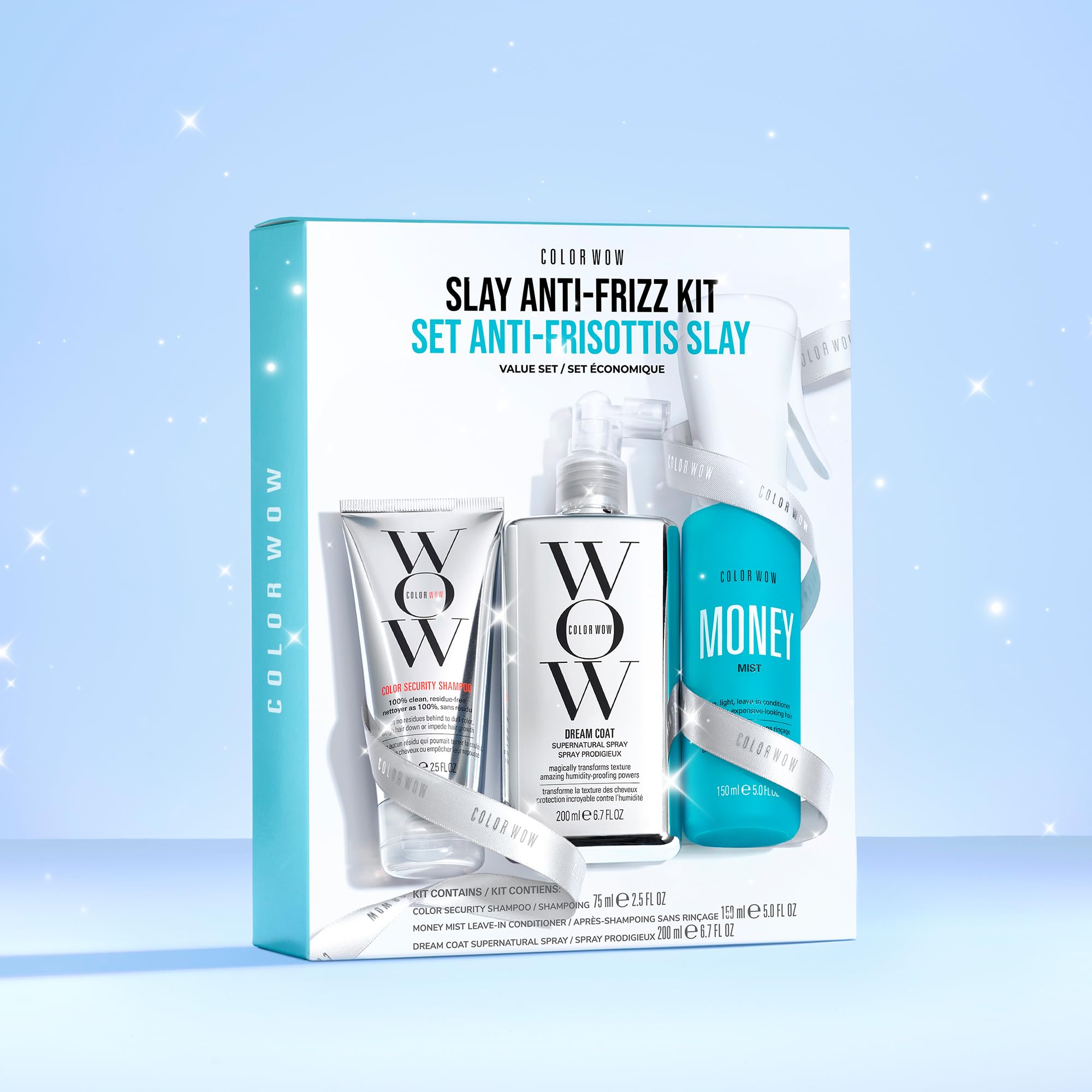 Color Wow Slay Kit Color Security Shampoo cleanses without residue for healthy scalp and shine.