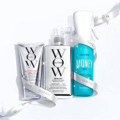 Color Wow Slay Kit Money Mist adds instant gloss with built-in heat protection.