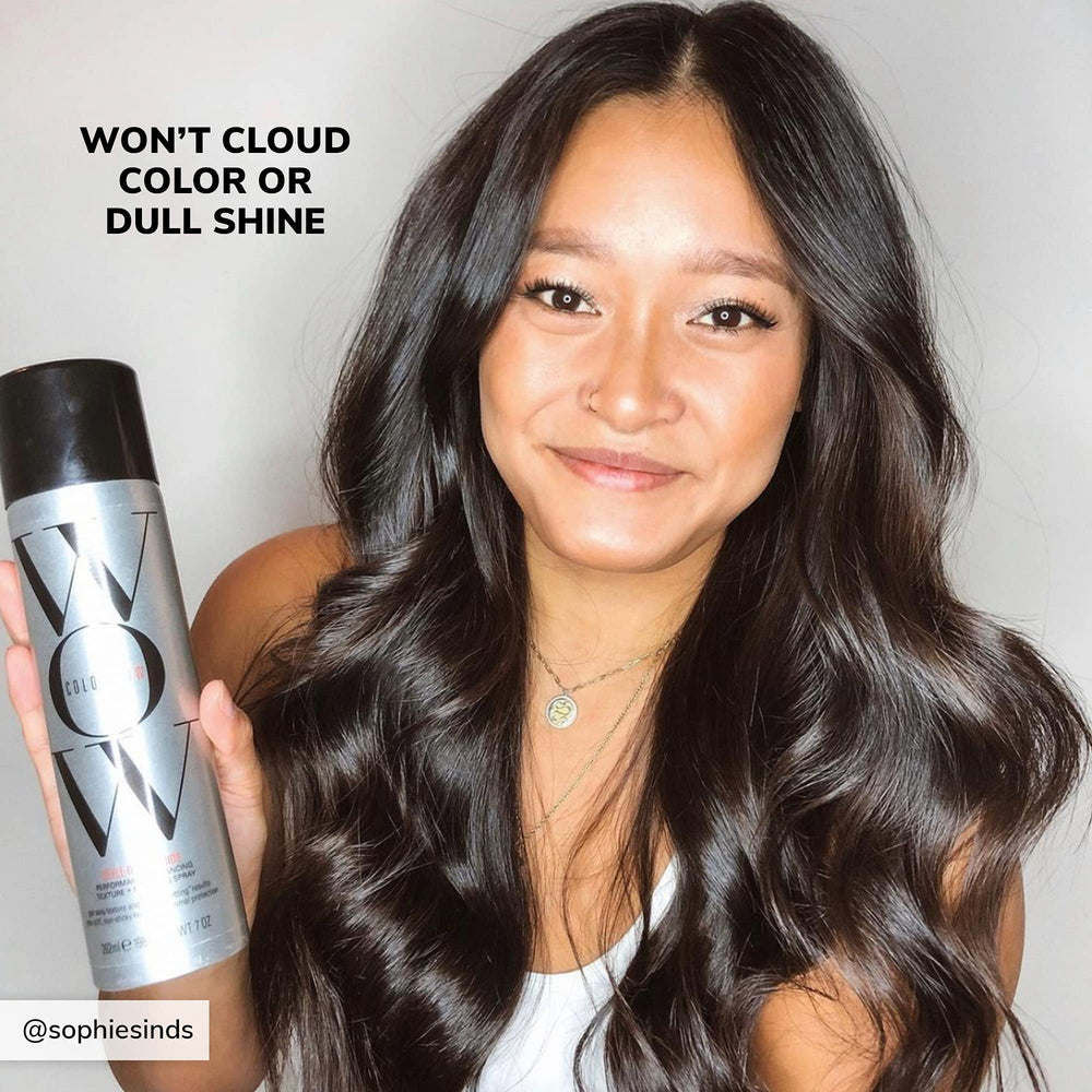 COLOR WOW Style On Steroids mist yields flexible texture without stickiness.