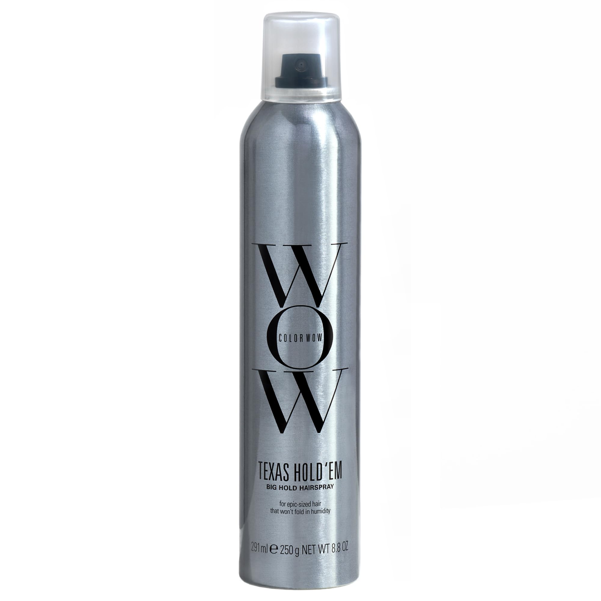 COLOR WOW Texas Hold 'Em Big Hold bottle on display for marathon-hold styling.